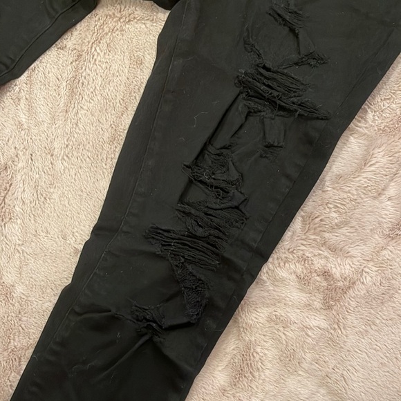 Agolde Black heavily distressed Sophie Skinny jeans sz 28 - Picture 3 of 10